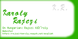 karoly rajczi business card